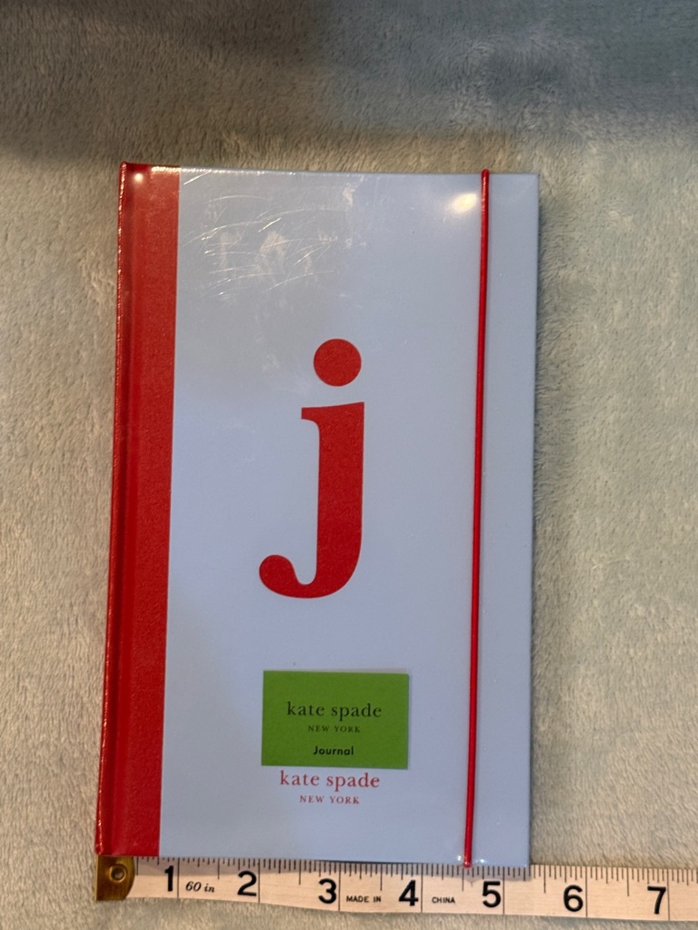 kate spade Light Blue Hardcover Journal with Red 'j' Accent - Picture 7 of 9